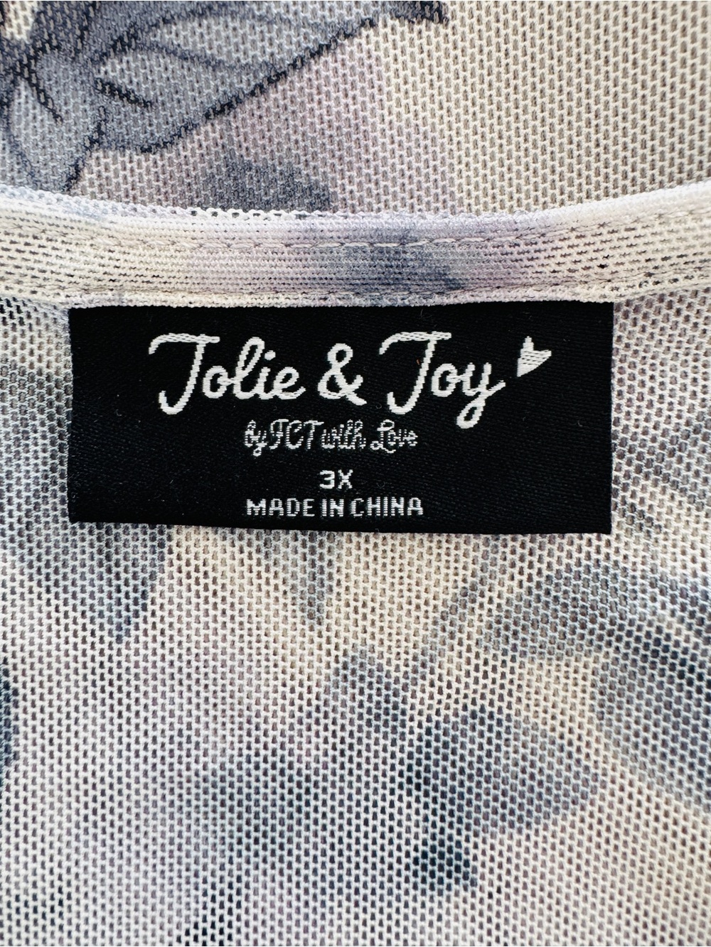 Jolie & Joy Purple and Gray Mesh Long Sleeve Top - NWT - Picture 7 of 9